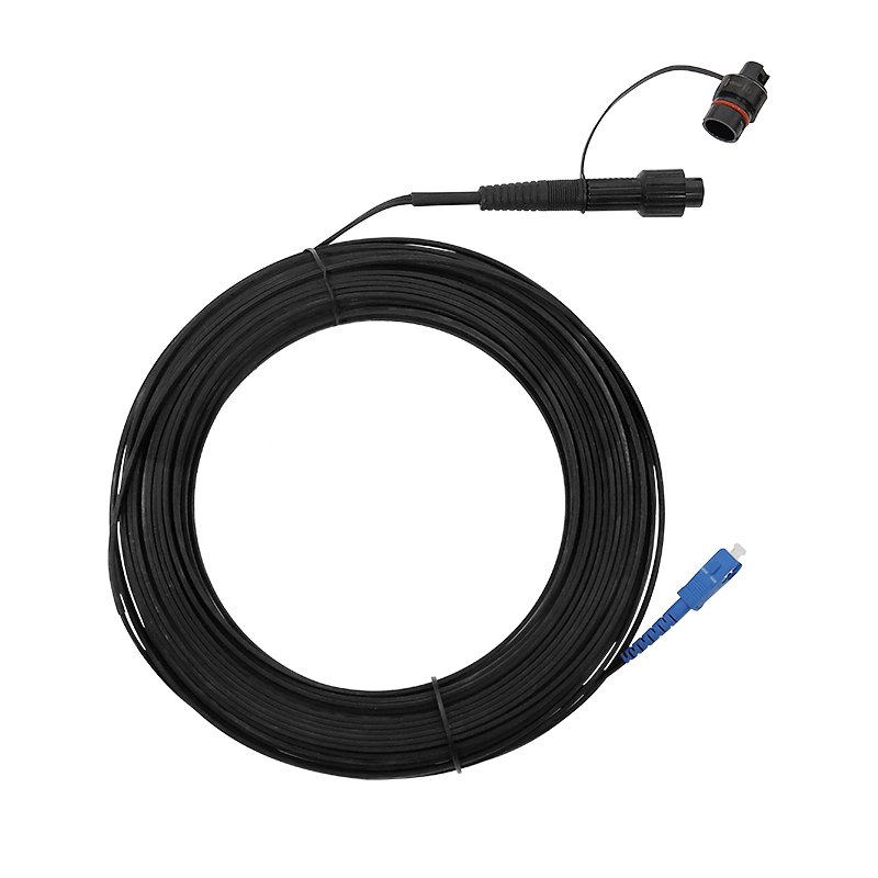waterproof pre terminated fiber optic drop cable